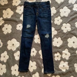 Cat & Jack kids skinny jeans. Ultimate stretch. Dark blue denim.